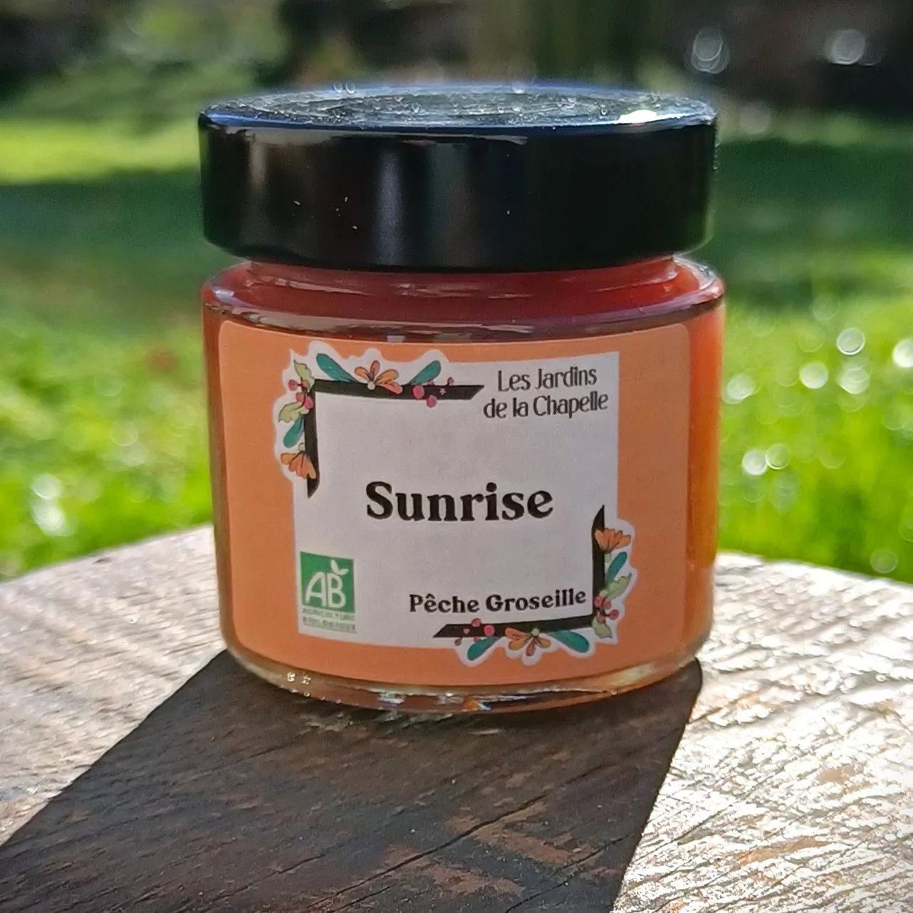 sunrise confiture peche groseille